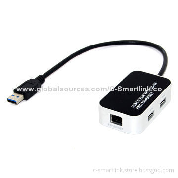 USB3.0 Hub with SD/TF and Ethernet, Supports SD and TF Card